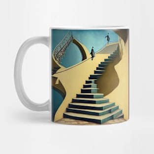 [AI Art] Stairways, inspired by the works of a surrealist master Mug